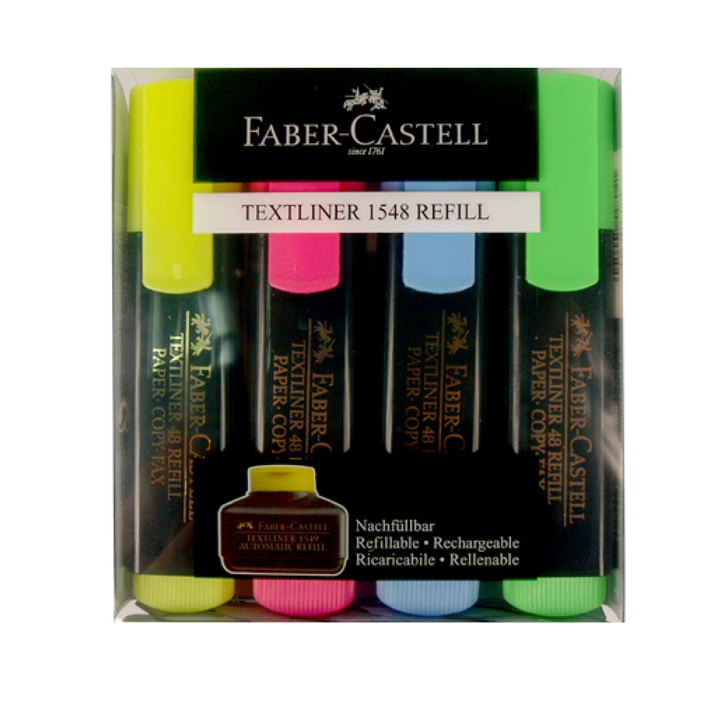 Текст маркери Faber-Castell 1548, 4цв.