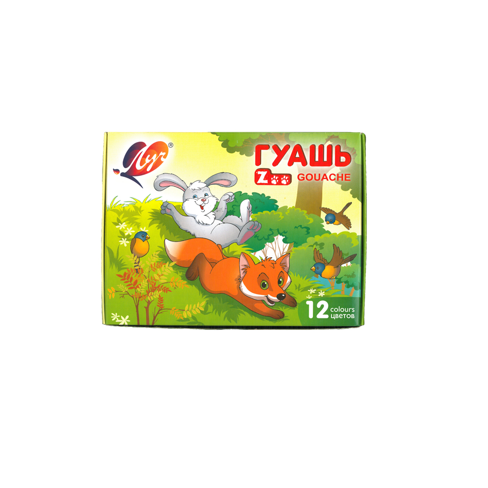 Гваш ЛУЧ ZOO Мини, 12цв.
