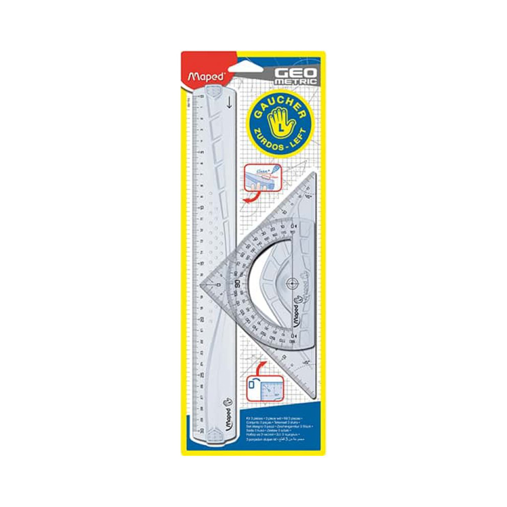 К-т за чертане MAPED, 3ч., лява ръка