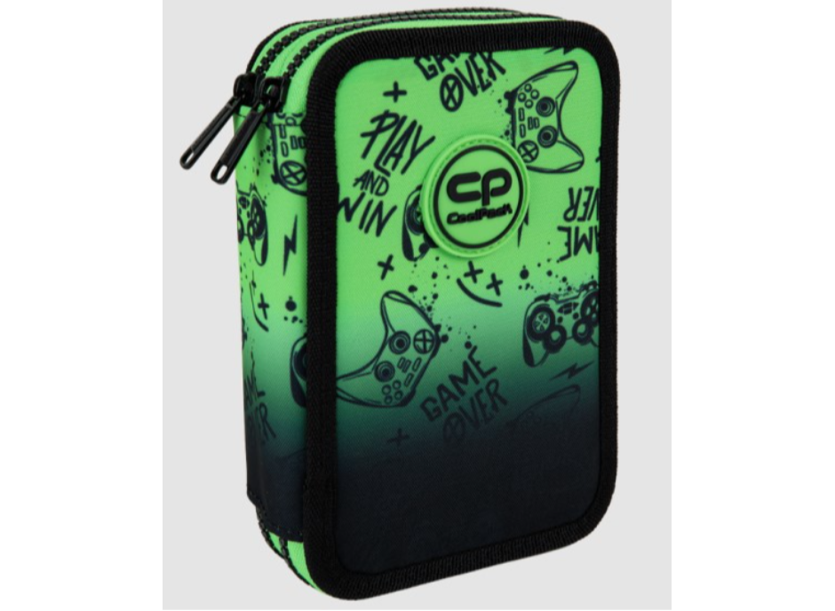 Пълен несесер COOLPACK GAME OVER FRADIENT GREEN 066969, 2ципа