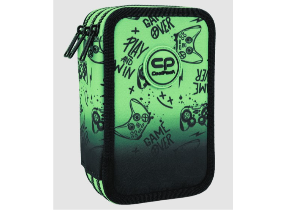 Пълен несесер COOLPACK GAME OVER GRADIENT GREEN 067969, 3ципа