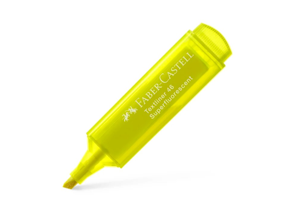 Текст маркер Faber-Castell, жълт