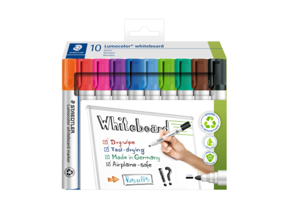 Маркери за б. дъска STAEDTLER, 10цв.