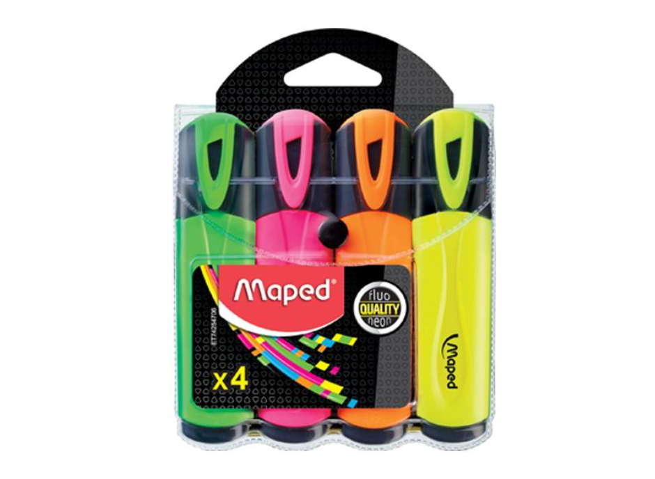 Текст маркери MAPED Neon, 4цв.